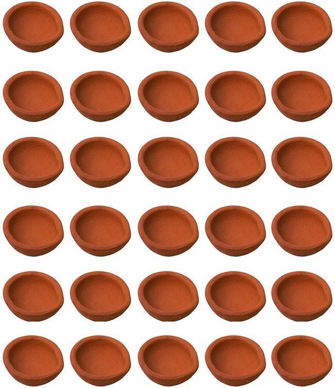vermas way Ceramic (Pack of 21) Table Diya Set  (Height: 0.8 inch)