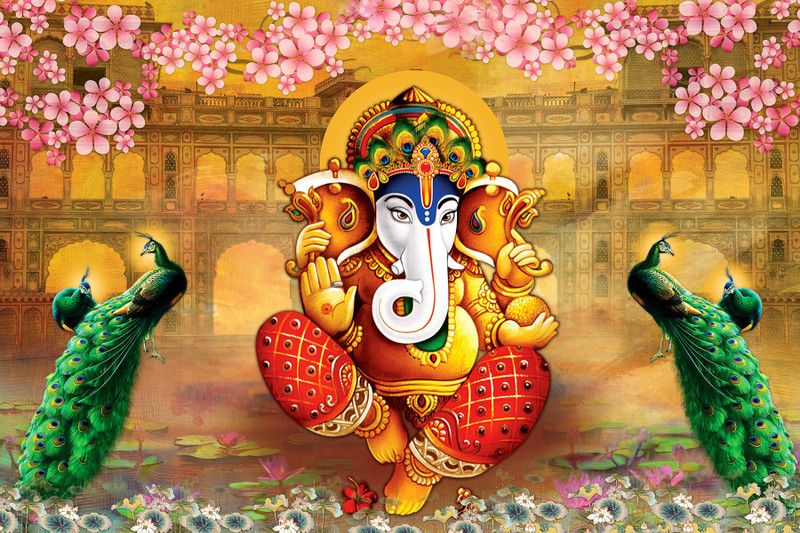 COLOR SOLUTION Religious Multicolor Wallpaper  (122 cm x 92 cm)