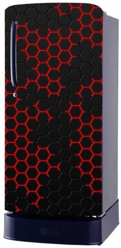 BSFS22 152 cm Abstract Colourfull Design Fridge Wrap Decorative Sticker Self Adhesive Sticker  (Pack of 1)