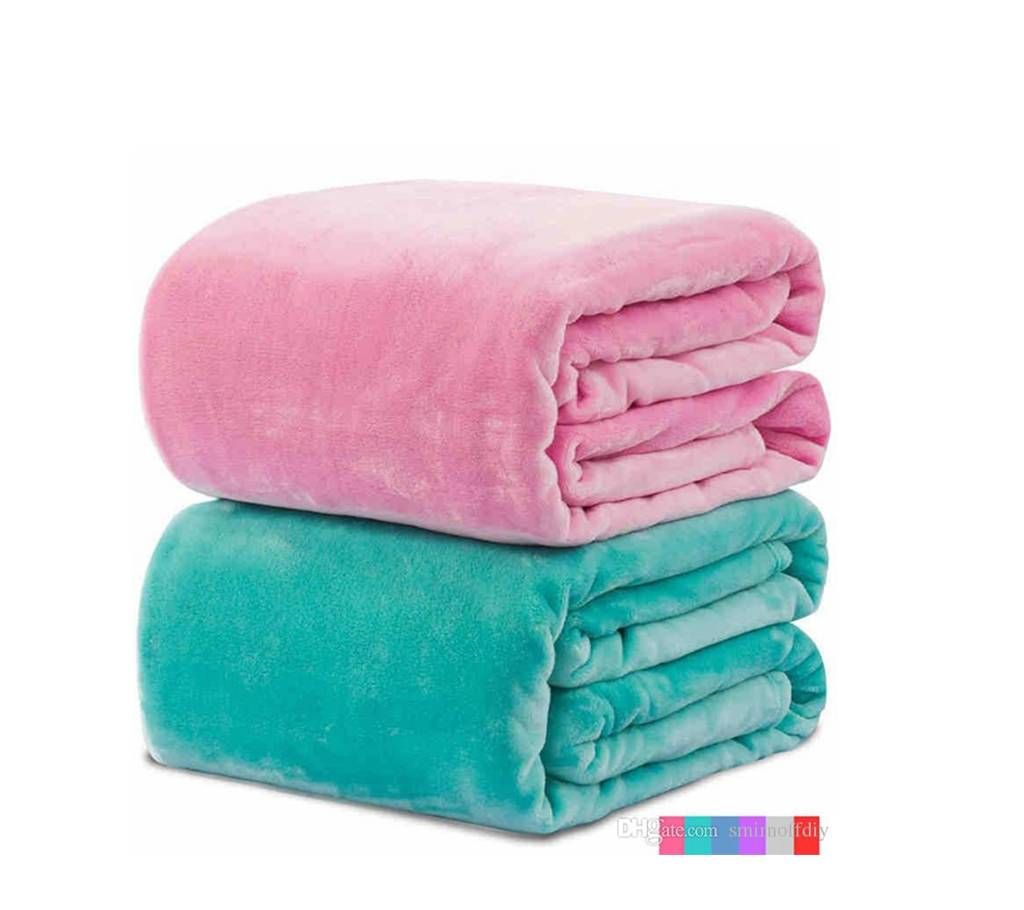 Pack of 2 Micro Fiber Plain Blanket