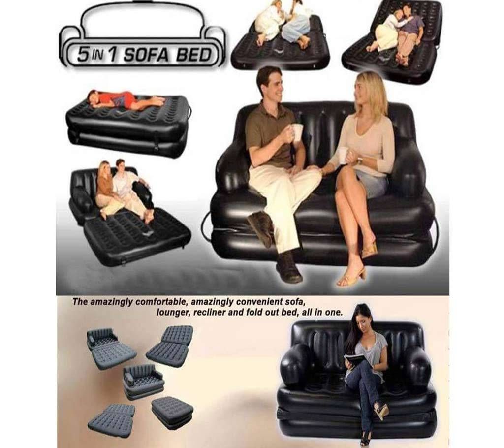 5 in 1 Air-O-Space Air Bed Cum Sofa Free Pumper New Version