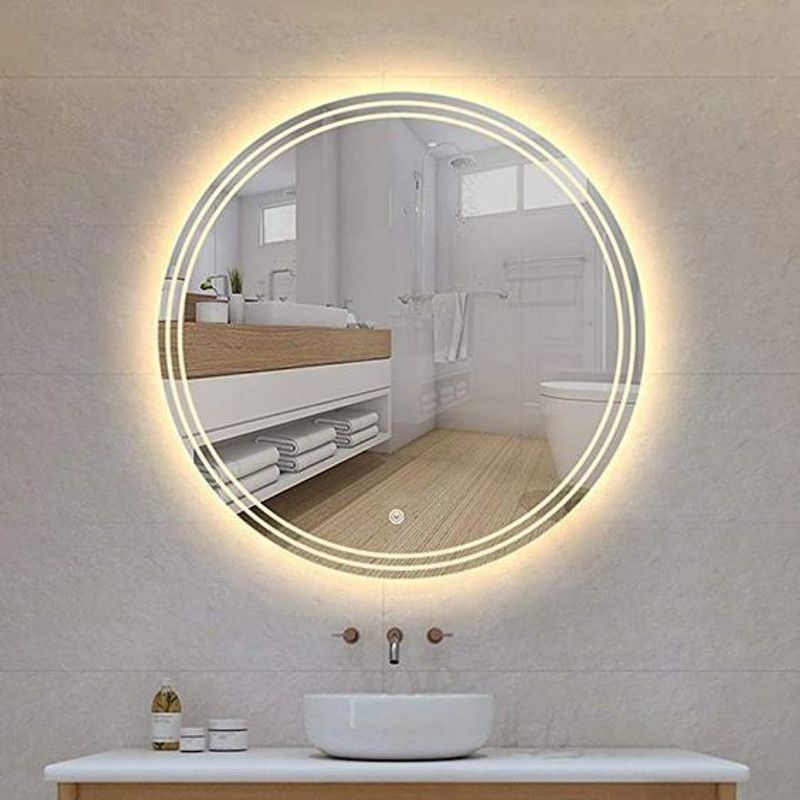 Sehrawat Brothers SB Bathroom Touch Sensor Mirror 1818  (Silver)