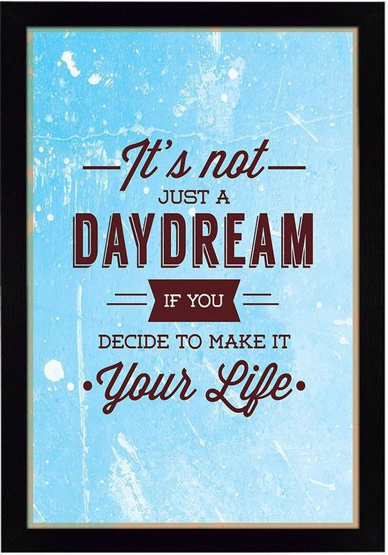 Ritwika's Abstract Wall Art Of Control Your Life Quote With Frame for Home and Office Decor Digital Reprint 13.5 inch x 9.5 inch Painting  (With Frame)