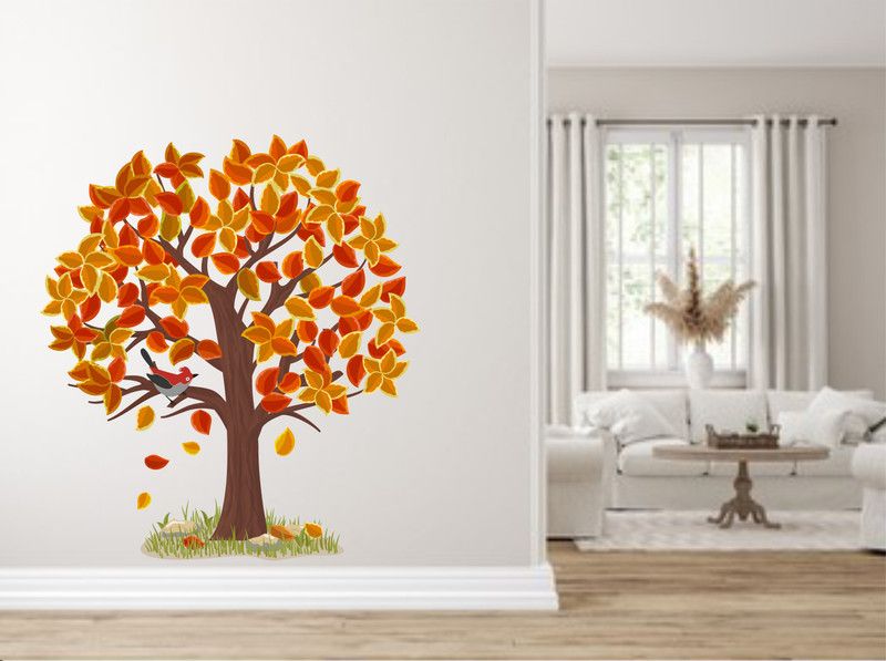 Stickerberry 50 cm Beautiful Tree wall sticker Self Adhesive Sticker  (Pack of 1)