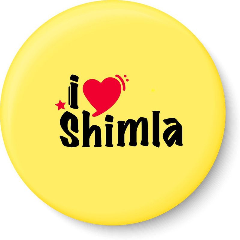 PEACOCKRIDE I Love Shimla Fridge Magnet Pack of 1  (Multicolor)