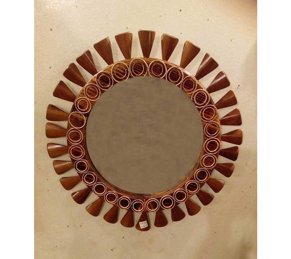 wood frame mirror big 1 pic