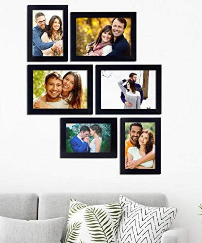 Volga Wood Personalized, Customized Gift Best Friends Reel Photo Collage gift for Friends, BFF with Frame, Birthday Gift,Anniversary Gift Wall  (Black, 6 Photo(s), 5x7, 4x6)