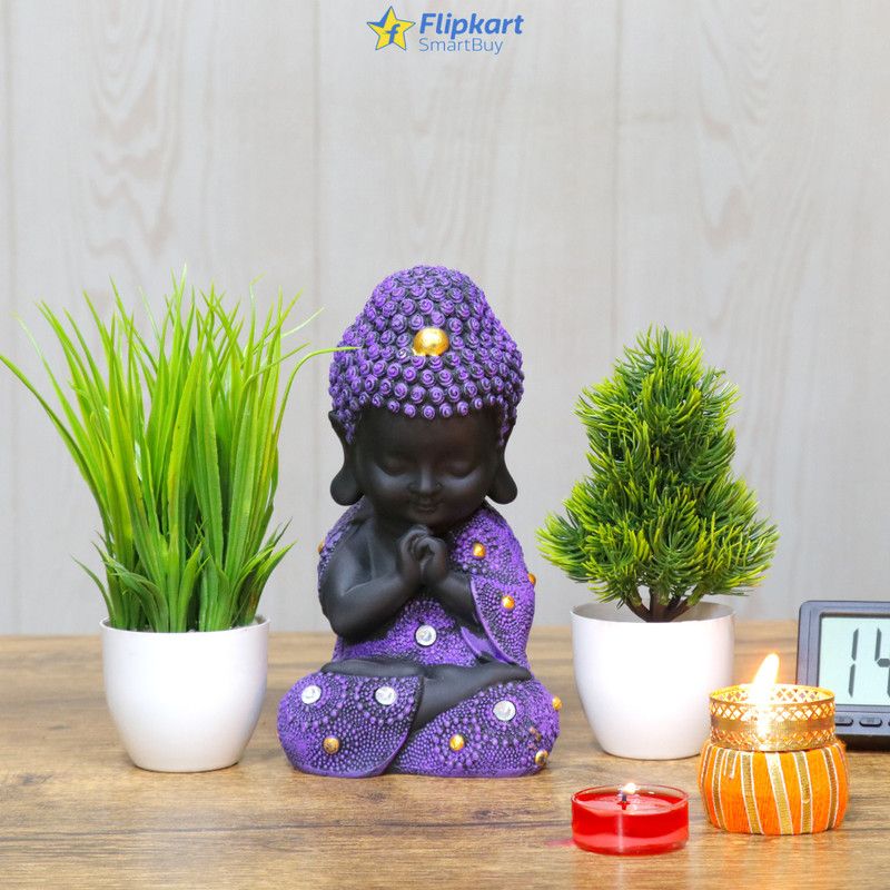 Flipkart SmartBuy Best Diwali Decorative Showpiece For Home Decorative Showpiece - 13 cm  (Polyresin, Purple)
