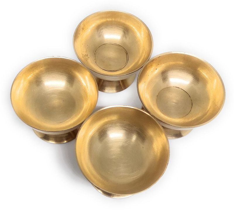 Astrosale Jyot Batti Diya Stand - 4 Pieces Brass (Pack of 4) Table Diya  (Height: 3.5 inch)