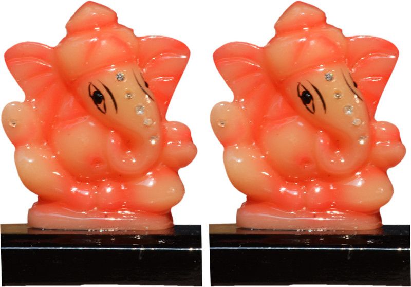 JMALL Decorative Showpiece - 7 cm  (Glass, Orange)