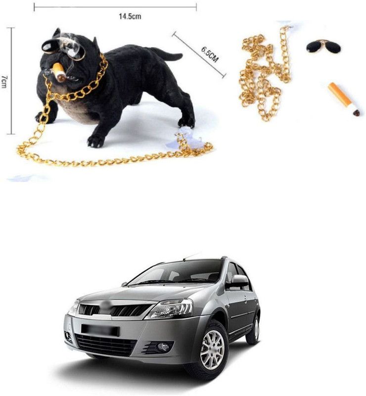 PRTEK Cute Sleeping Dog for Car, Home Interior, Office Work Table Designs 19 Decorative Showpiece - 8 cm  (Brass, Multicolor)