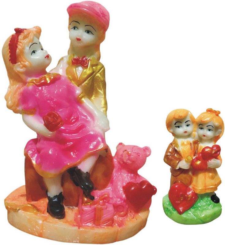 WINSOME COLLECTION Couple Showpiece Statue for Home Room Decor Decorative Showpiece - 15 cm  (Polyvinyl Chloride, Multicolor)
