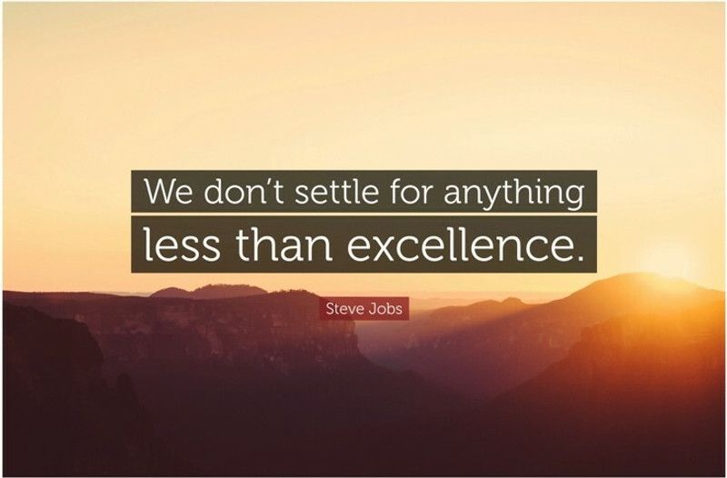 Excellence Steve Jobs Motivational Quote Poster Paper Print  (18 inch X 12 inch, Rolled)