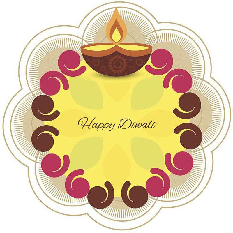 Decor Villa 30.48 cm Decor Villa Pulli kolam rangoli Floor Sticker (12*12) Inch Sticker  (Pack of 1)