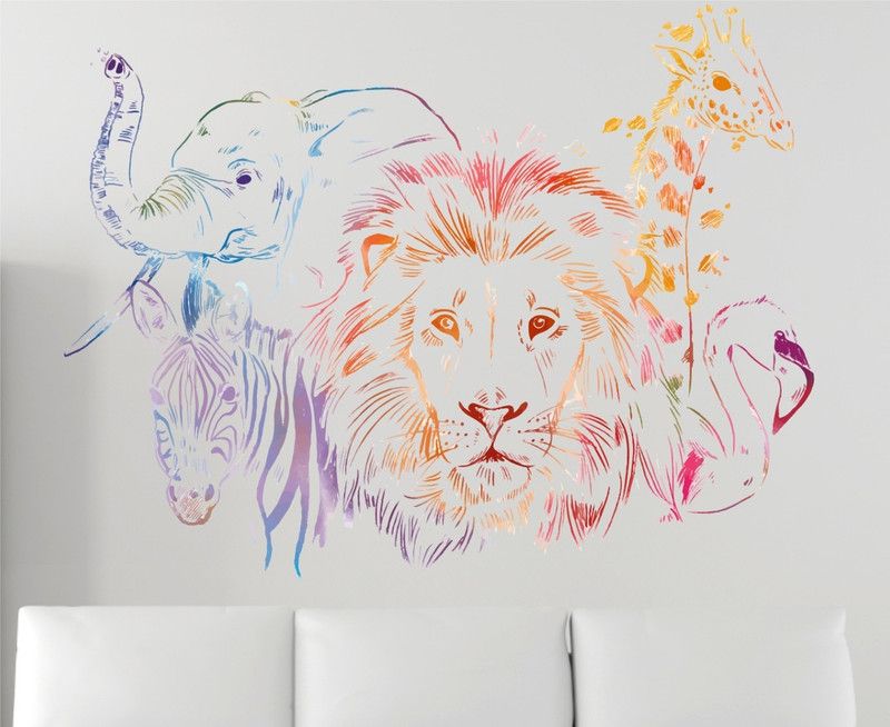 BALKRISHNA WALL STICKER 80 cm HD CUTE ANIMALS CARTOON Self Adhesive Sticker  (Pack of 1)