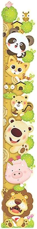 Futaba 180 cm Animals Climb Tree Vinyl Child Height Measure Wall Sticker Self Adhesive Sticker  (Pack of 1)