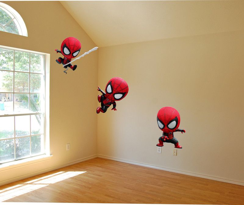 Divine studio 38 cm Spiderman Wall Sticker | Decorative Wall Sticker for Living Room, Bedroom, Offi Self Adhesive Sticker  (Pack of 1)