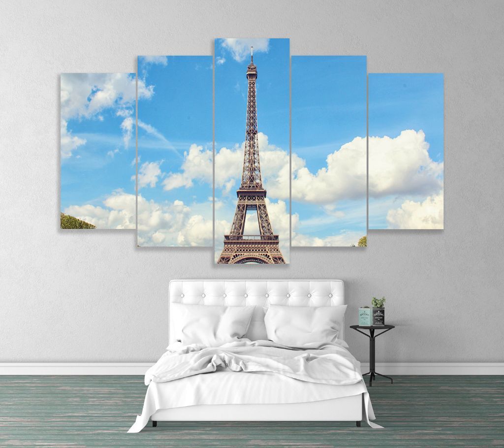 CNVS-311 Eiffel Tower Wall Canvas Art Prints 48 inch x 26 inch