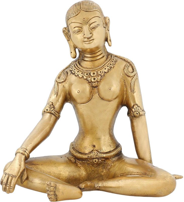 Shalinindia Decorative Showpiece - 14.605 cm  (Brass, Gold)