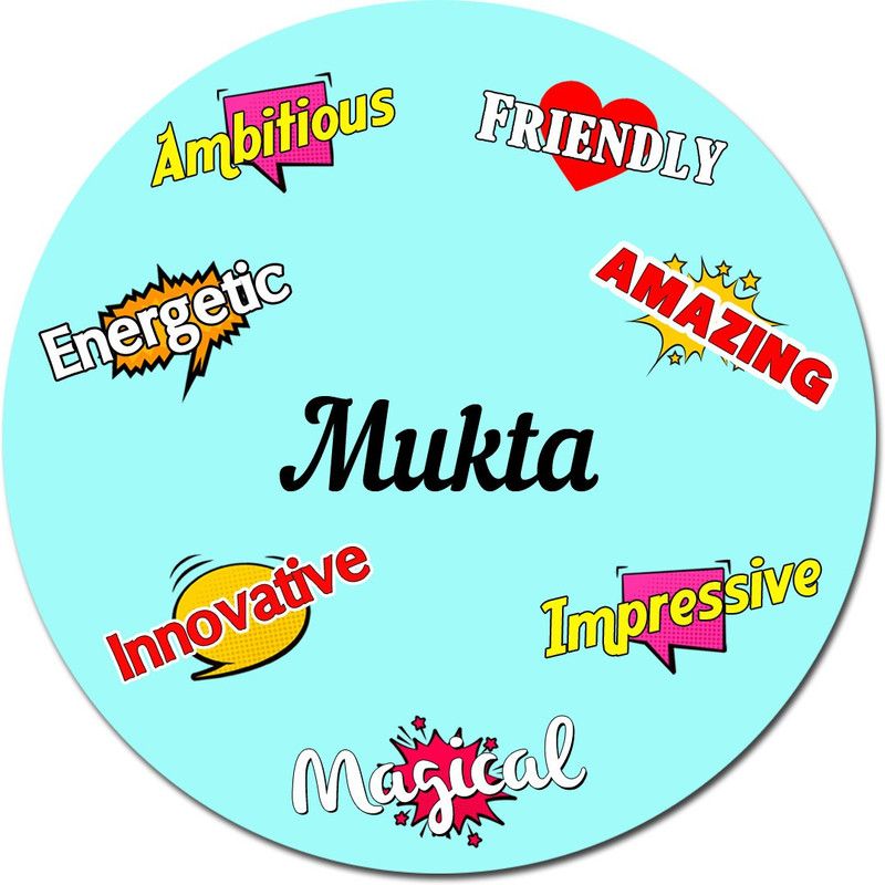 FURNISHFANTASY Fridge Magnet - Best Gift on Happy Birthday, Return Gifts for kids, Everyday Gifting , Name - Mukta Fridge Magnet Pack of 1  (Multicolor)
