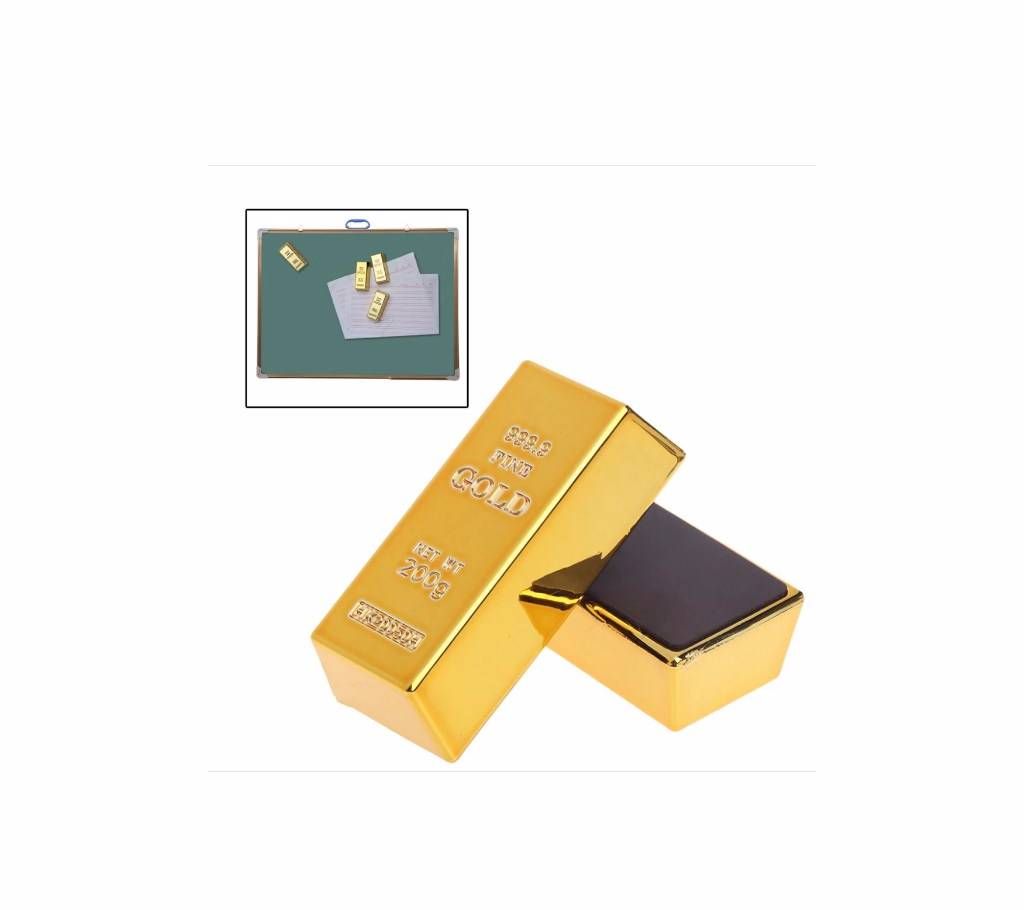 1Pc Gold Brick Shape Magnets Resin Craft Gift fridge sticker Home Decoration