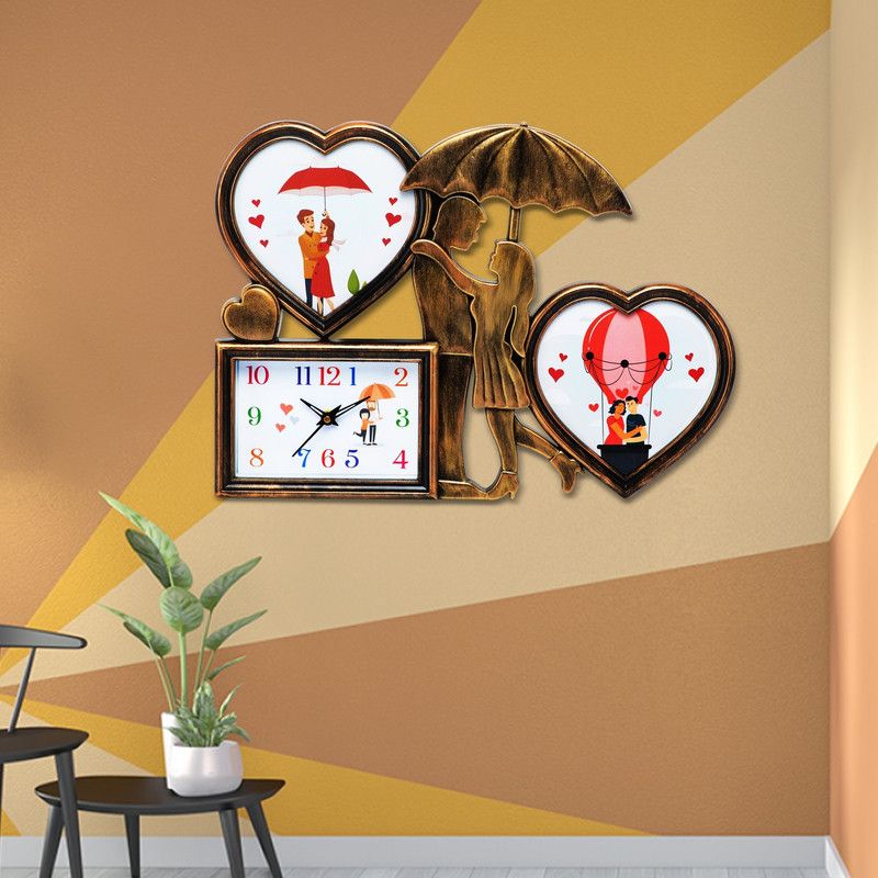 Attractionz Analog 29 cm X 40 cm Wall Clock  (Multicolor, With Glass, Standard)