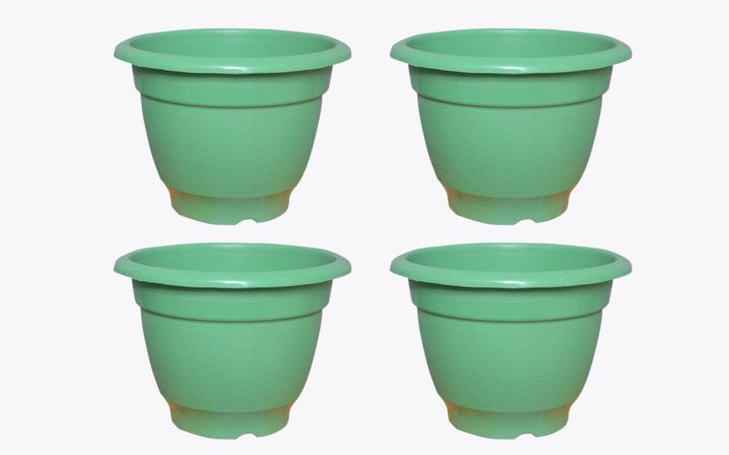 JOREN Plastic Vase  (8 inch, Green)