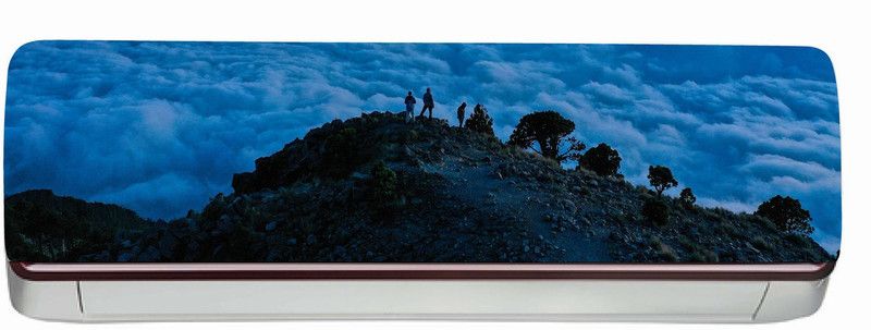 Byte Studio 91 cm Beautifull Clouds And Trees Ac Sticker (Multicolor PVC Vinyl 30x91) Self Adhesive Sticker  (Pack of 1)