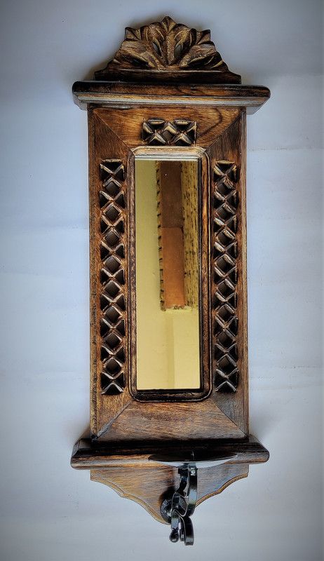 MiramayeeCrafts Wood Wall Tea Light Holder for Home Decor Decorative Showpiece - 15 cm  (Wood, Brown)