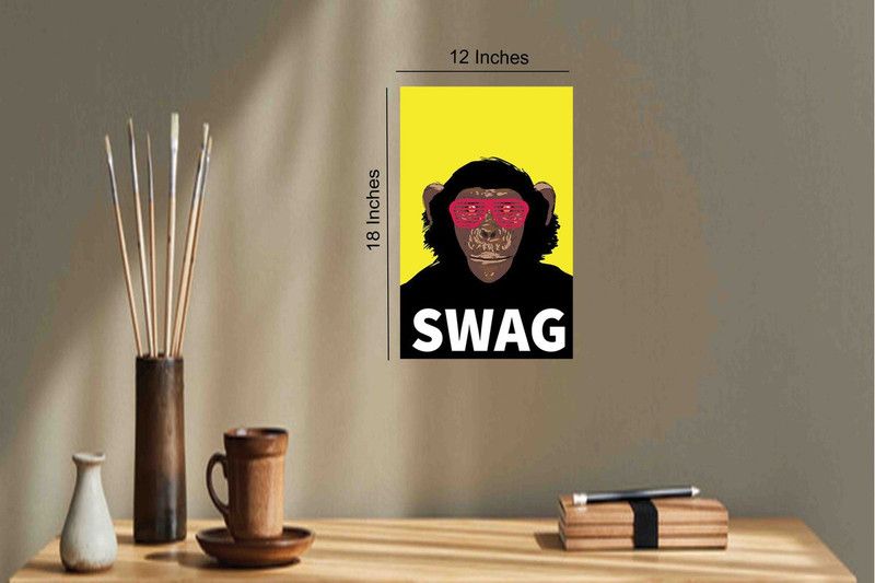 Funny Decorative Wall Sticker Poster On "Swag"|Interior Decor|Sticker Poster For Hostel, Corridors, Living Area|Pack of 1|Decorative Wall Sticker Poster Paper Print  (18 inch X 12 inch, Environment Friendly Green Packaging Cardboard Mailing Tube)