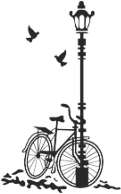 Sahaj Décor 41 cm Lamp Street Fly Bird Magnetic Sticker  (Pack of 1)