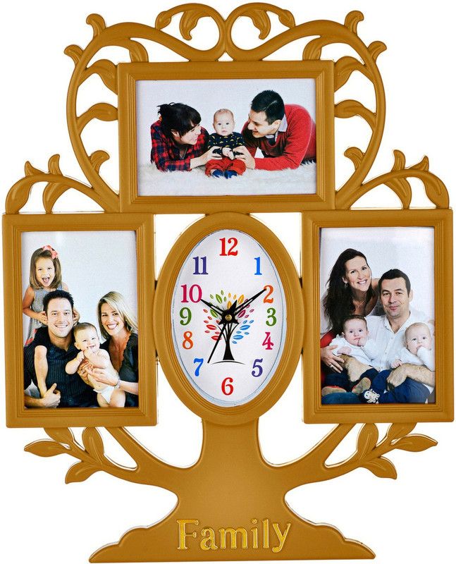 Attractionz Analog 44 cm X 35 cm Wall Clock  (Beige, With Glass, Standard)