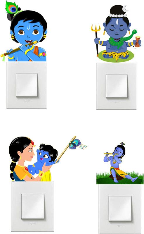 Decoration Designs 25 cm Switch penal sticker for switch Board Self Adhesive Sticker  (Pack of 1)