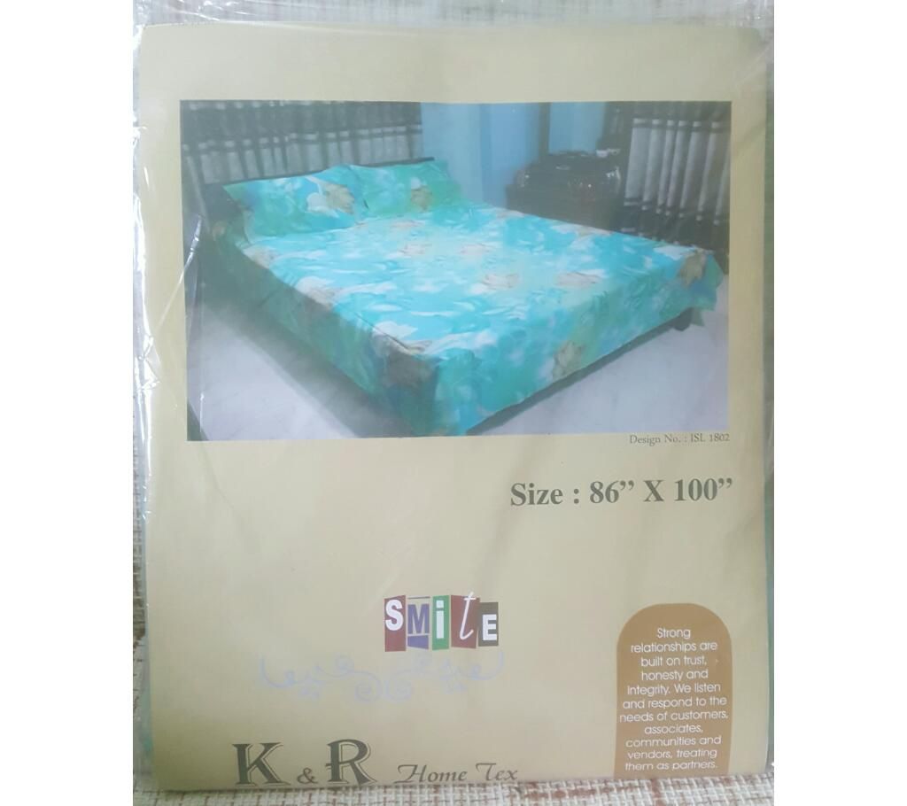Bed sheet with pillow cover - Double Bed Size