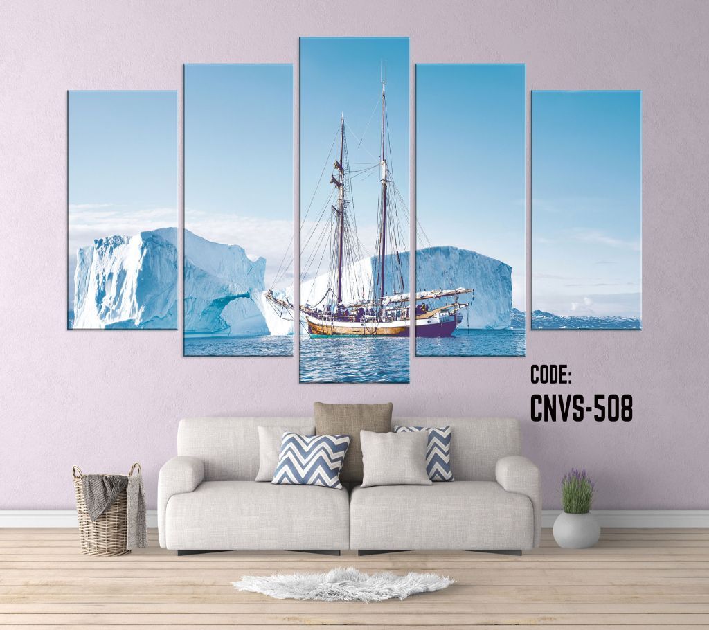 CNVS-508 Sea Ice Boat Wall Canvas Art Prints 78 inch x 48 inch