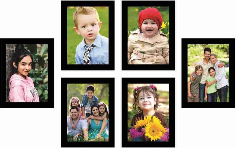 Shrinay Wood Personalized, Customized Gift Best Friends Reel Photo Collage gift for Friends, BFF with Frame, Birthday Gift,Anniversary Gift Wall  (Black, 6 Photo(s), 5×7 inch)