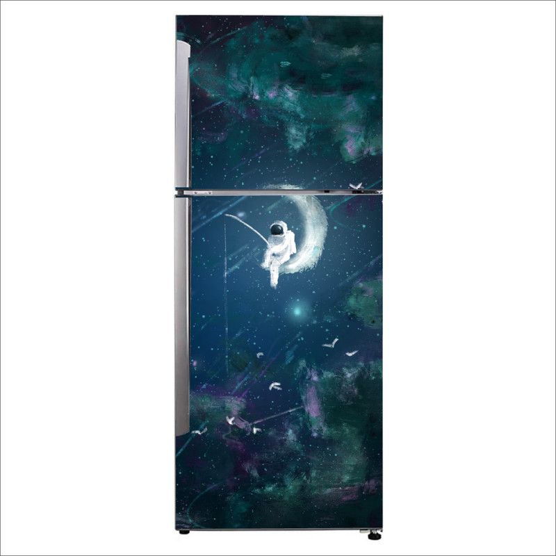 K2A Studio 60 cm drawing astronaut film astronomical object moon Self Adhesive Sticker  (Pack of 1)