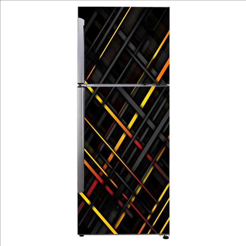K2A Studio 60 cm yellow symmetry texture design light Self Adhesive Sticker  (Pack of 1)