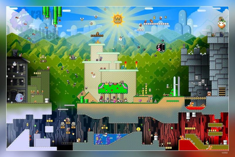 Super Mario Video Games Digital Art Nintendo Matte Finish Poster Paper Print  (12 inch X 18 inch)
