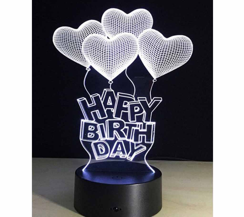 Birthday Gift Happy Birthday 3D Lamp
