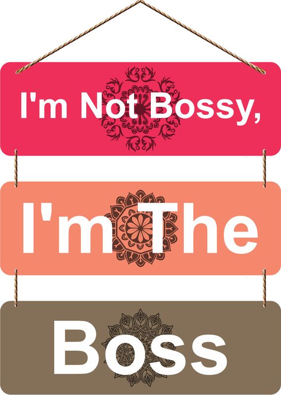 Ankirah I'm Not Bossy I'm The Boss 2 Wall Hanging  (Multicolor)