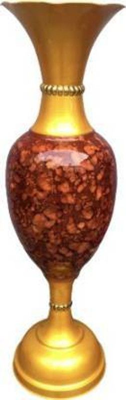 Procyon Iron Vase  (24 inch, Gold, Brown)