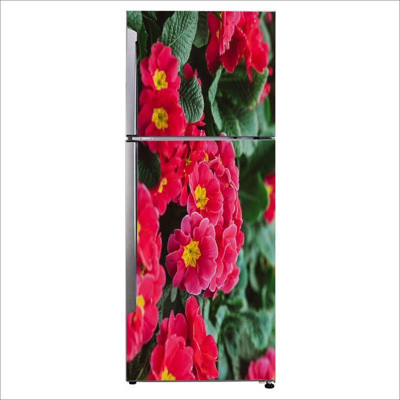 Psychedelic Collection 60 cm Decorative Beautiful parimula flower fridge sticker Self Adhesive Sticker  (Pack of 1)
