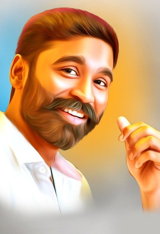Poster Danush Actor Digital Art new (Large Poster, 300GSM Matt, 36x24 Inches, Rolled, Multicolor) Fine Art Print  (24 inch X 36 inch, Rolled)