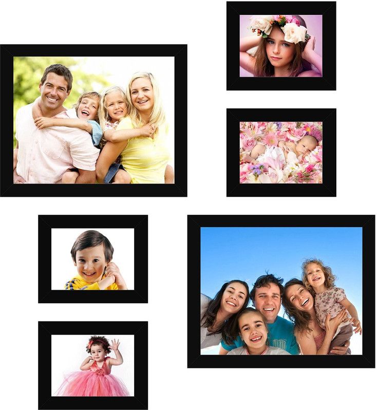 SWADESI STUFF MDF Personalized, Customized Gift Best Friends Reel Photo Collage gift for Friends, BFF with Frame, Birthday Gift,Anniversary Gift  (Black, 6 Photo(s), 4 by 6 (4pc); 8 by 10 (2pc))