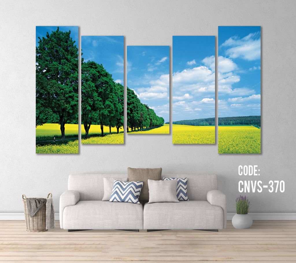 CNVS-370 Mustard Field Wall Canvas Art Prints 96 inch x 48 inch