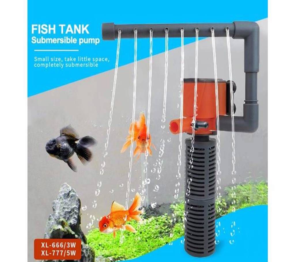Fish Turtle  Water Purifier 5W Built-In Filter Three-In-One Ultra-Quiet Oxygen Pump