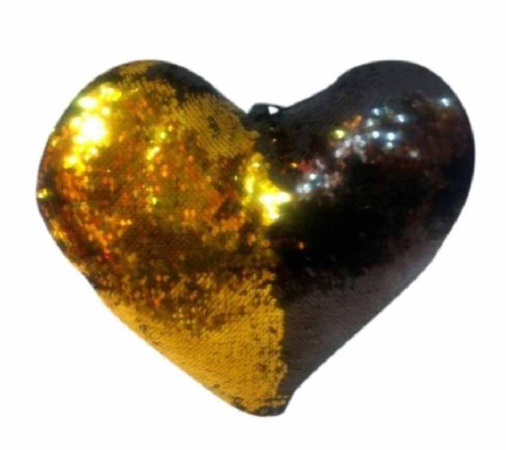 Heart Shape Mermaid Pillow-Gold&Black
