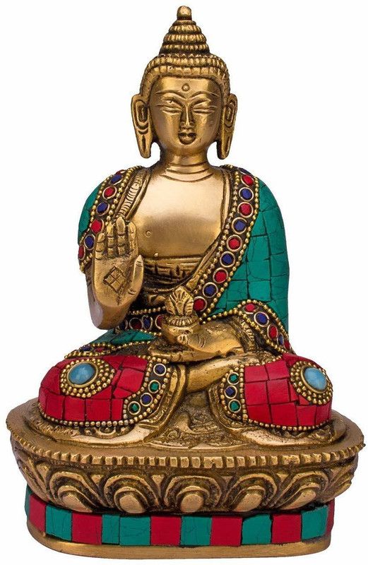 satishpradeep Decorative Showpiece - 8 cm  (Brass, Gold)