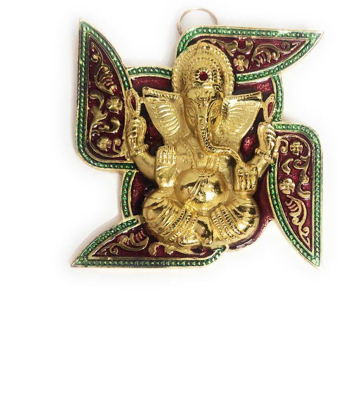 amishi blissful decor Decorative Showpiece - 13 cm  (Cast Iron, Multicolor)